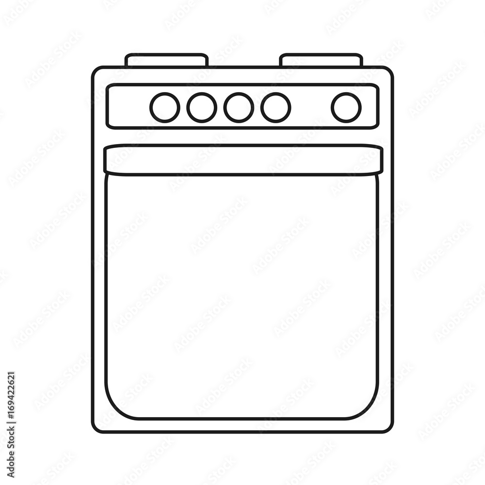 oven icon over white background vector illustration oven icon over white background vector illustration
