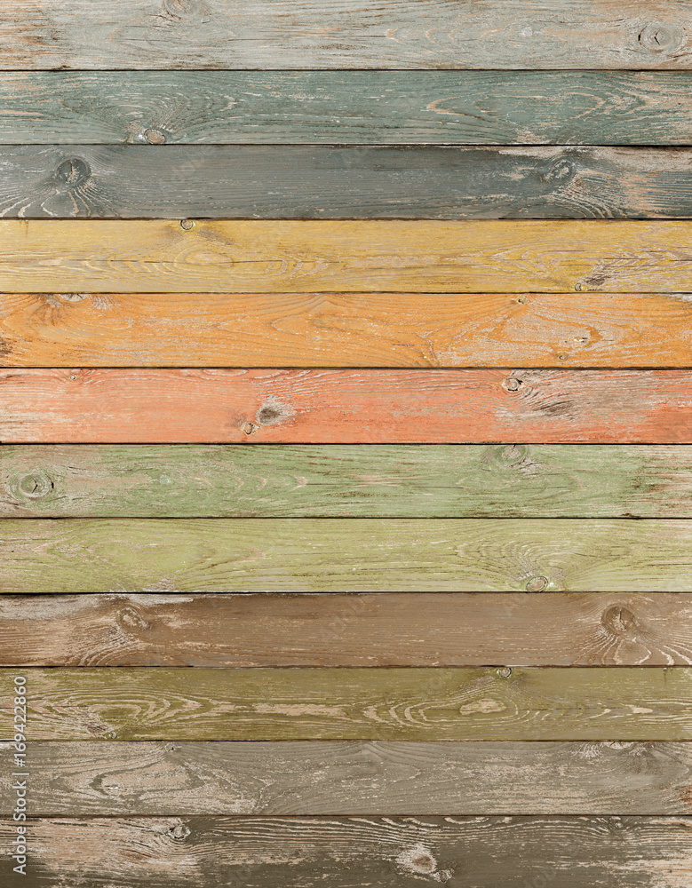 Fototapeta premium Vintage color wood planks vertical background