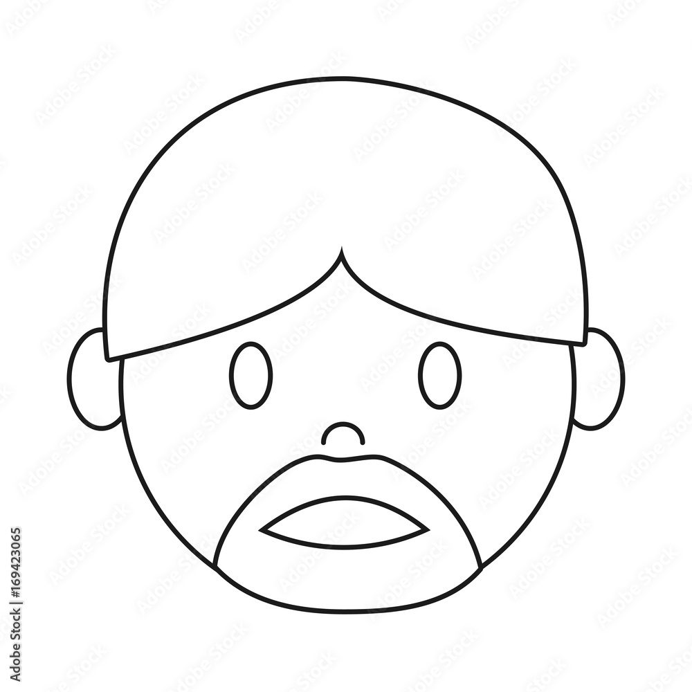 cartoon man with beard icon over white background vector illustration cartoon man with beard icon over white background vector illustration