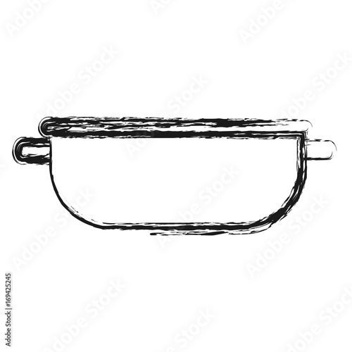 cooking pot icon over white background vector illustration