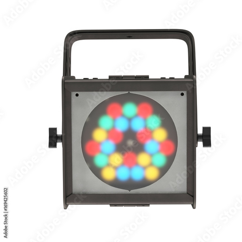 LED Par Can Light on white. 3D illustration photo