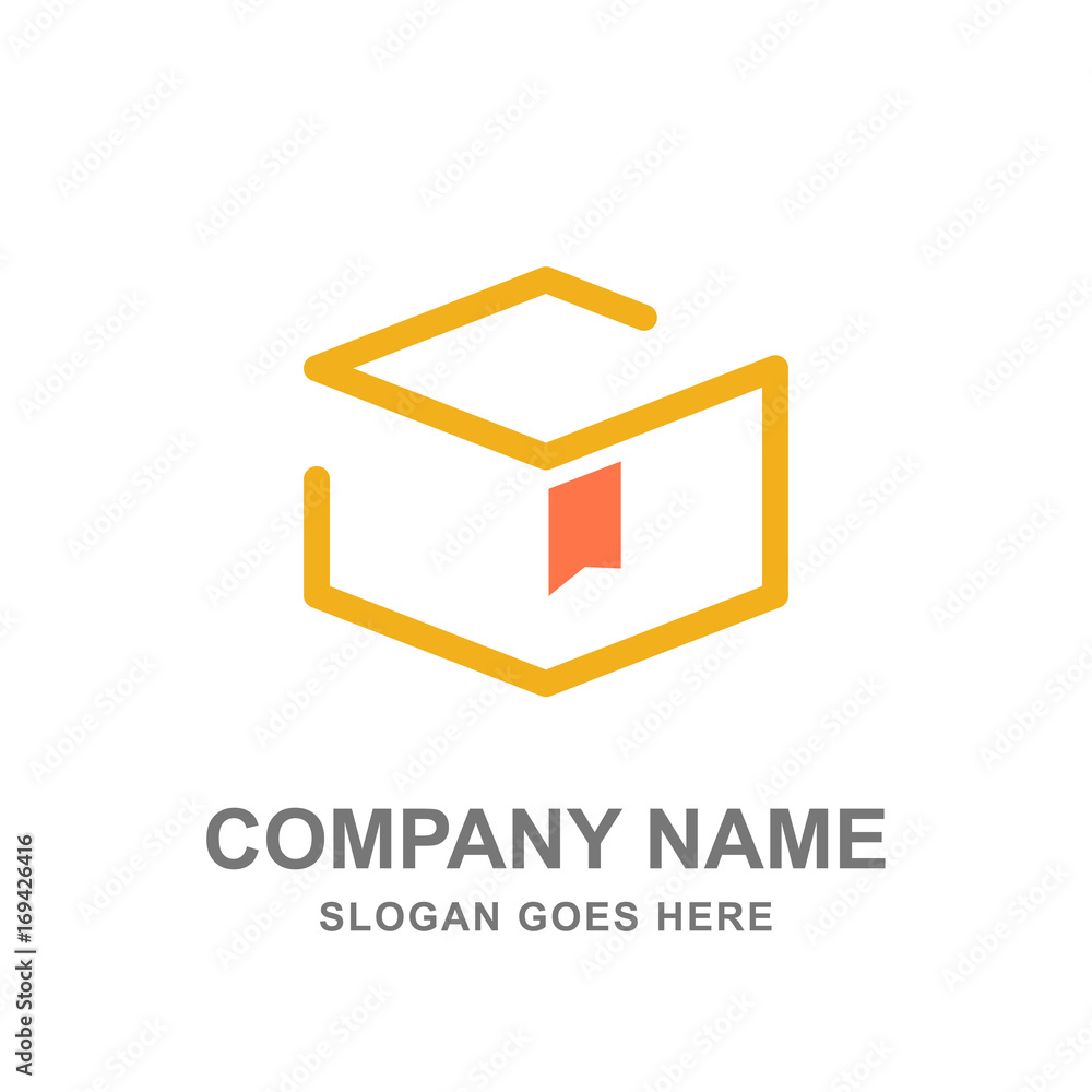 Yellow Box Cube Abstract Letter S Logo Yellow Box Cube Abstract Letter S Logo