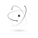 structure of the atom. atom icon. vector illustration
