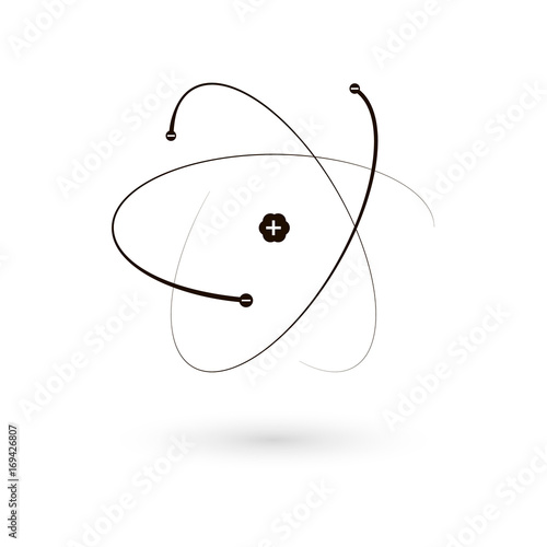 structure of the atom. atom icon. vector illustration