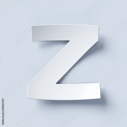 White bent paper font letter Z © koya979