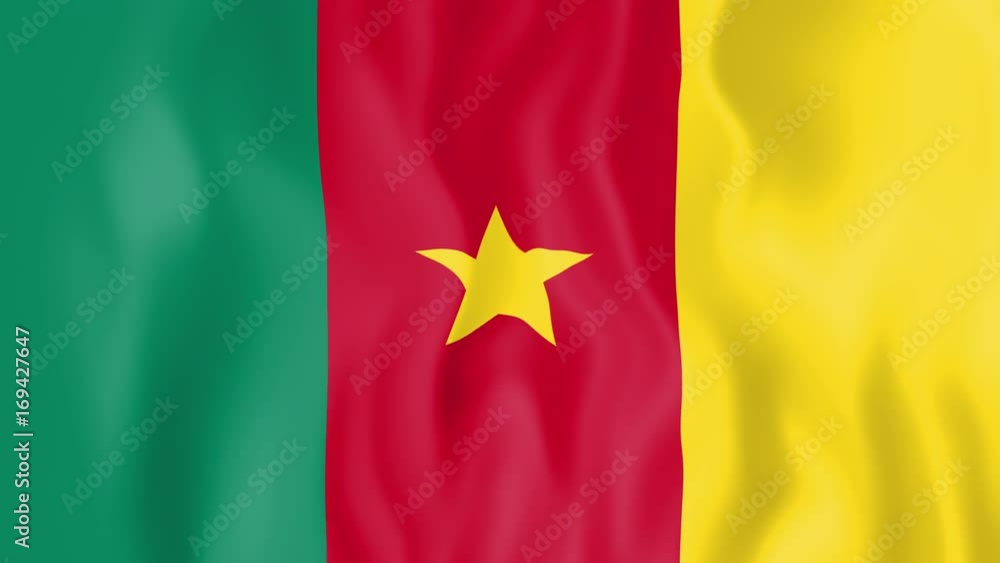 Animated flag of Cameroon in slow motion Animated flag of Cameroon in slow motion