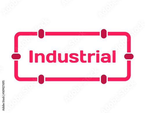 Industrial template dialog bubble in flat style on white background. Basis in railing icon for various word of plot. Stamp for quotes to cards, banners, labels, notes, blog article. Vector