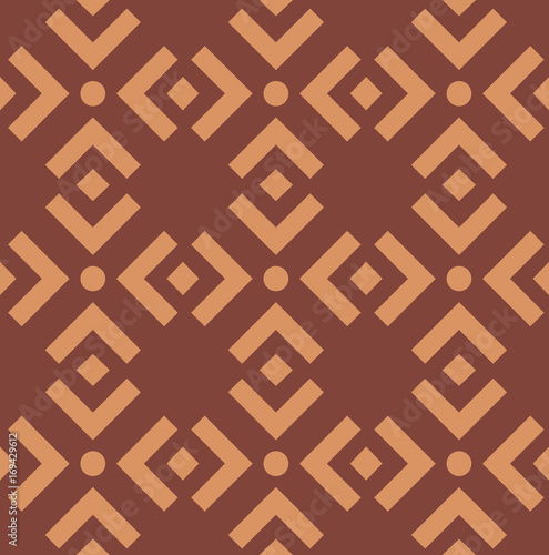 Seamless asian pattern with geometric elements