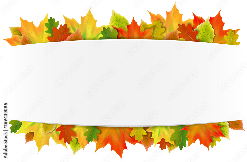 Herbst Banner mit Herbst Blätter Laub Stock Vector | Adobe Stock