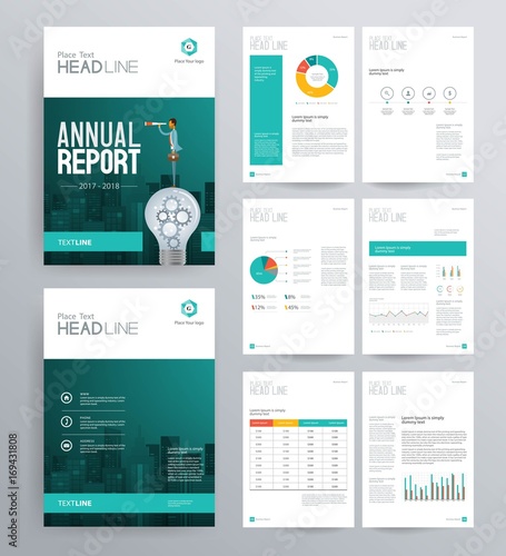 template design for company profile ,annual report , brochure , flyer  ,and page layout with business infographic element, A 4 size, vector editable