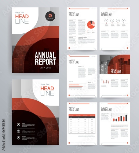 template design for company profile ,annual report , brochure , flyer  ,and page layout with business infographic element, A 4 size, vector editable