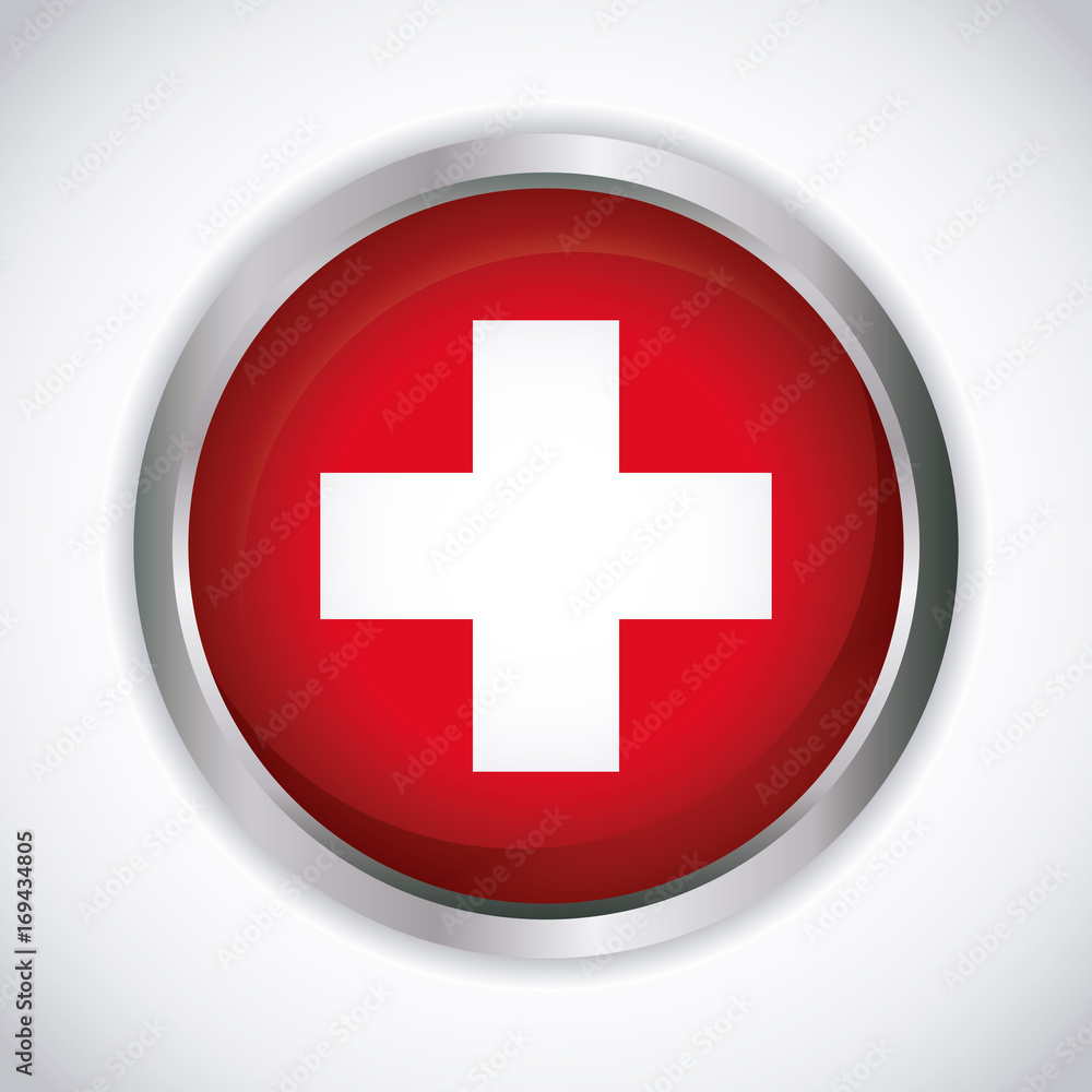 button with swiss flag icon over white background vector illustration button with swiss flag icon over white background vector illustration