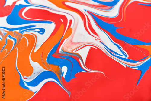 Liquid marbling acrylic paint background. Fluid painting abstract texture