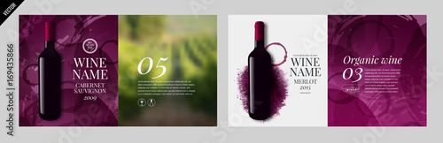 Idea design for catalog, magazine or presentation for wine bottles. 