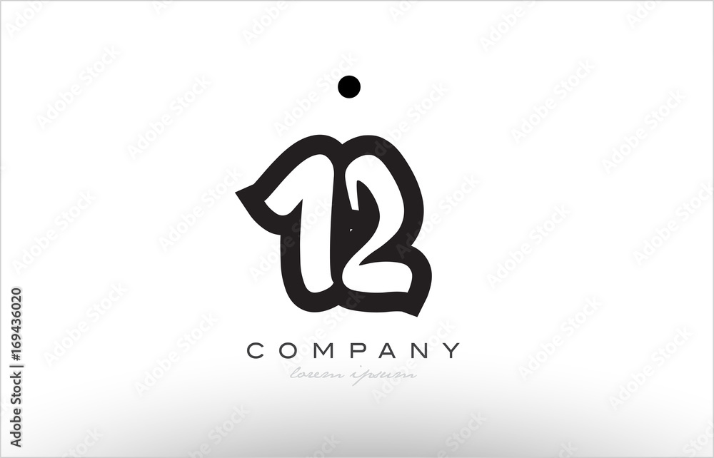 12 number logo icon template design 12 number logo icon template design