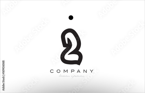 2 number logo icon template design