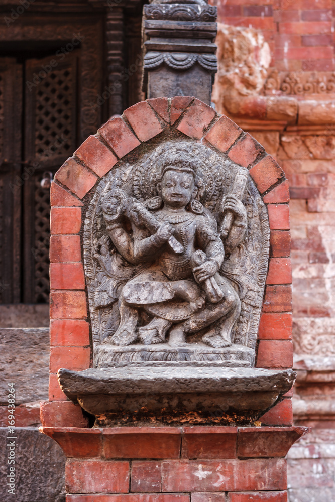 Statues and decorations in Patan Durbar Square, Nepal