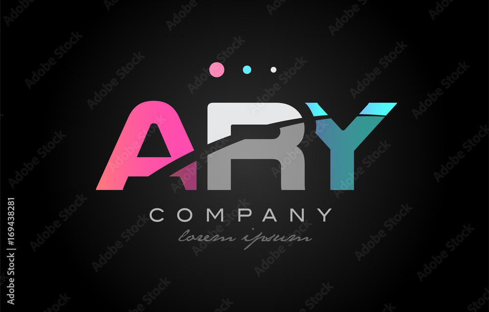 ARY a r y three letter logo icon design