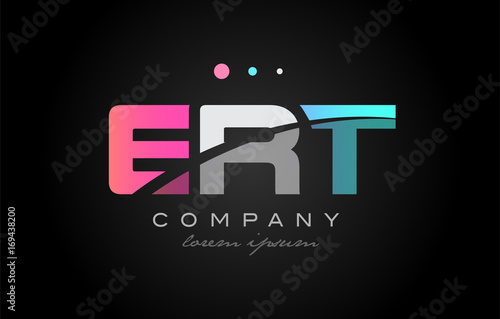 ERT e r t three letter logo icon design