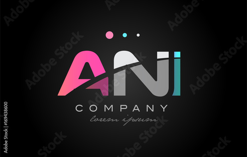 ANI a n i three letter logo icon design