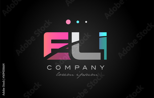 ELI e l i three letter logo icon design photo