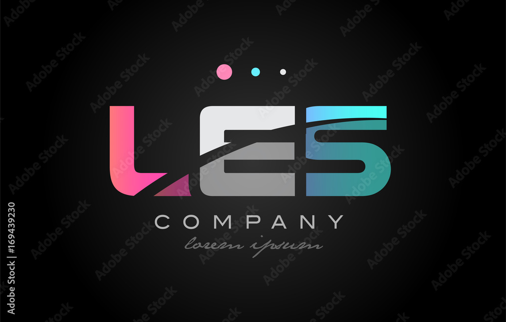 LES l e s three letter logo icon design LES l e s three letter logo icon design