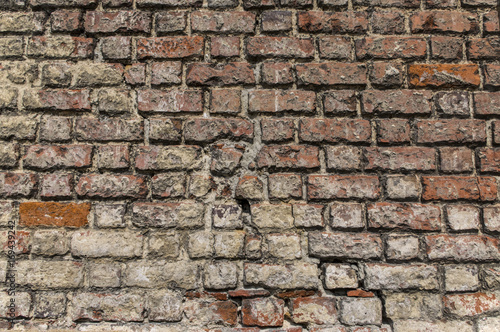 Średniowieczny mur ceglany - tekstura