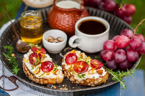 Wallpaper Mural Grape Bruschetta Served for Breakfast Torontodigital.ca