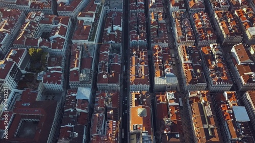 Sky view from the charming city of Lisbon and its downtow