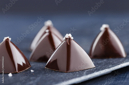 Luxury pyramid shaped chocolate candy
