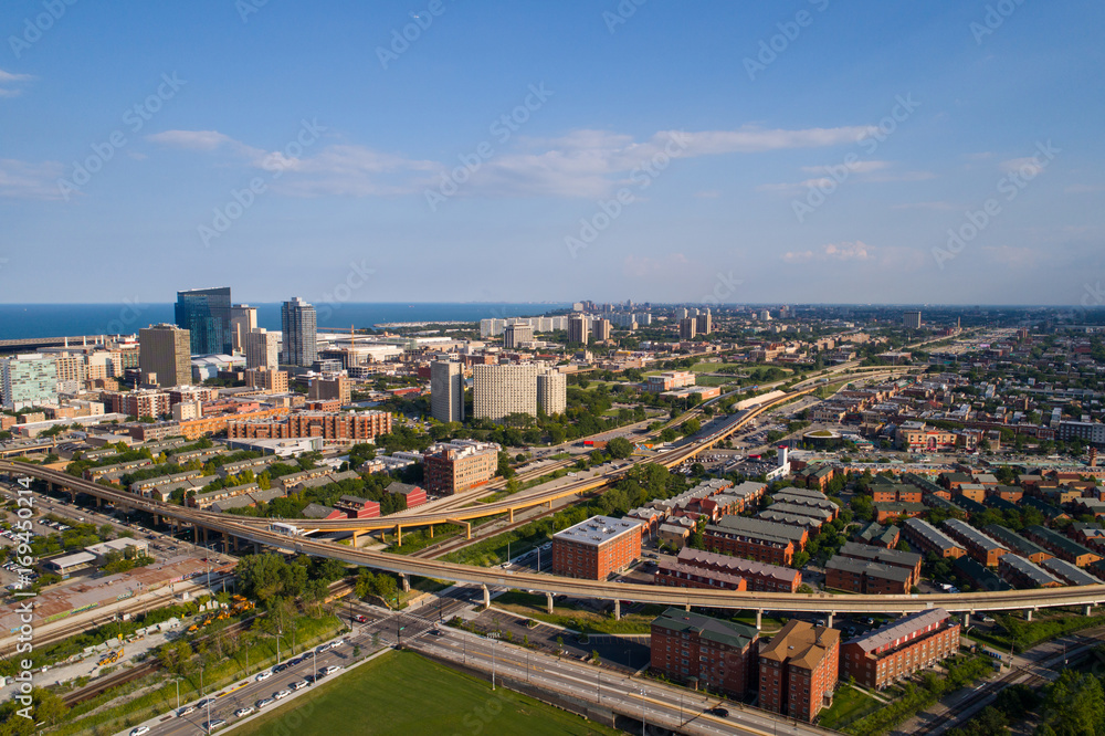 Aerial Chicago Douglas Neighborhood