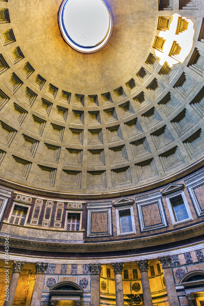 Dome Pillars Pantheon Rome Italy