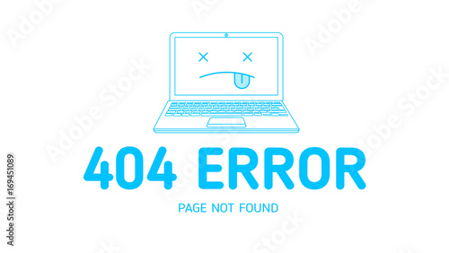404  error with icon notebook design template for website with white background graphic