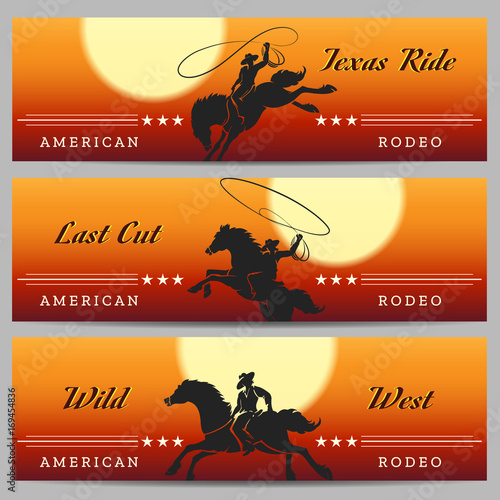 Rodeo Cowboy Banner Set