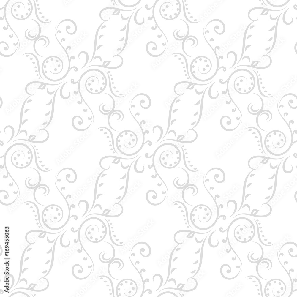 Seamless pattern with light gray ornaments Seamless pattern with light gray ornaments