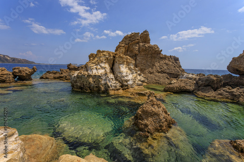 Panorama of the island kalonisi in the bay of Zakynthos © mikefuchslocher