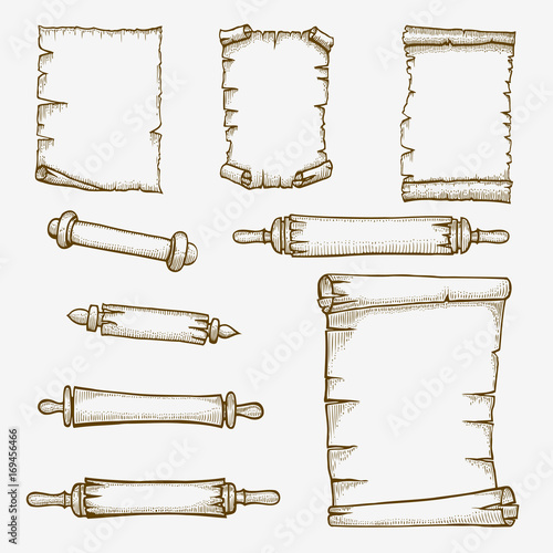 old scrolls engraving.