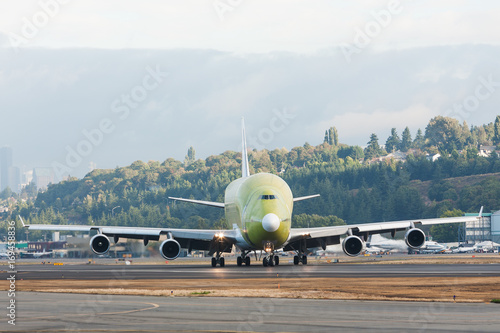 First Dreamlifter cargo plane landing photo