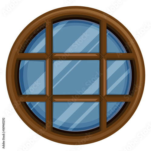 Round window with glass