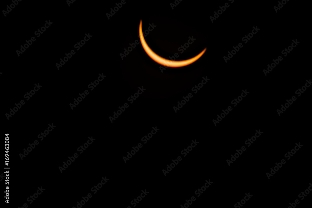 Solar Eclipse about Six Minutes Before Totality Solar Eclipse about Six Minutes Before Totality