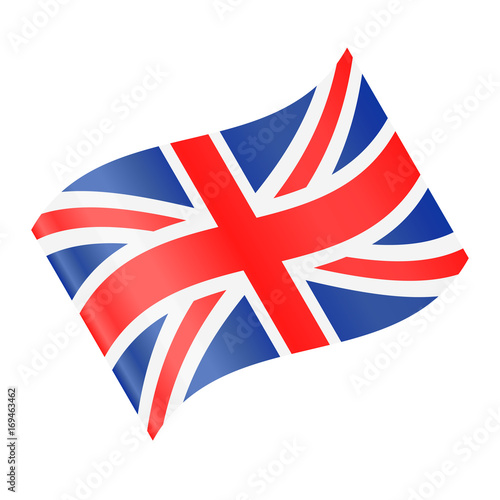 United Kingdom Flag Vector Waving Icon