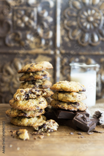 Walnut Chocolate Cookie Stack