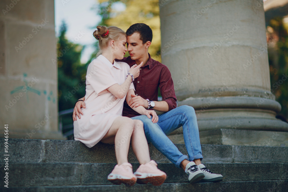 couple in a town couple in a town