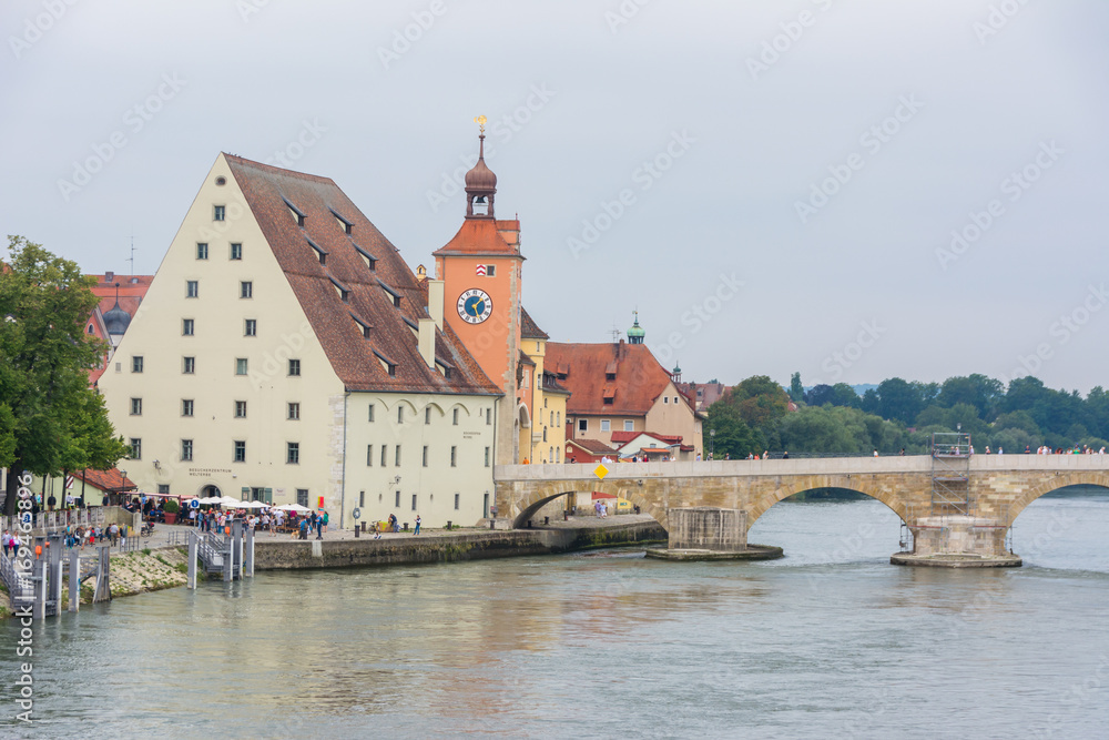 Danube River Regensburg Germany Danube River Regensburg Germany