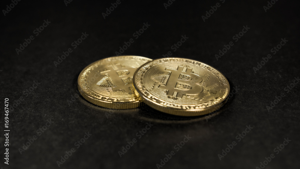 Crypto currency Gold Bitcoins - BTC - Bit Coin. Macro shots crypto currency Bitcoin coins. Crypto currency Gold Bitcoins - BTC - Bit Coin. Macro shots crypto currency Bitcoin coins.