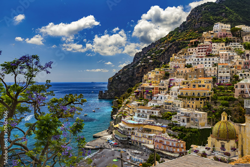Italy. Amalfi Coast (UNESCO World Heritage Site since 1997). Positano town