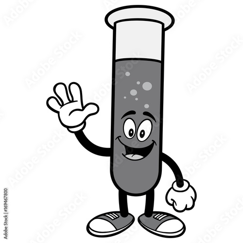 Test Tube Waving Illustration