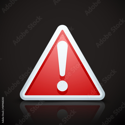 Exclamation Danger sign illustration