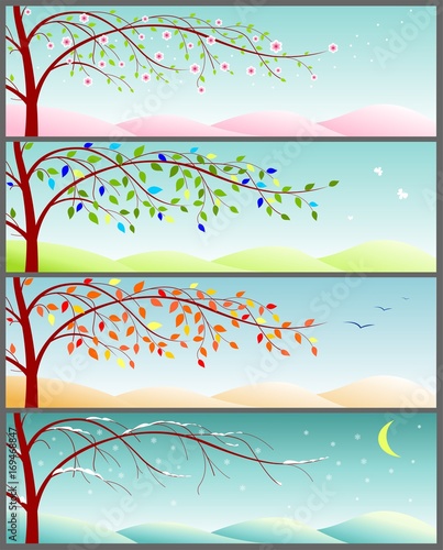 All seasons of the year - spring, summer, autumn, winter
