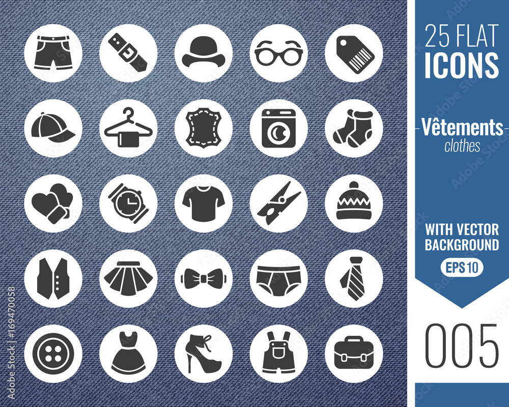 Pictogrammes - Thème vêtements